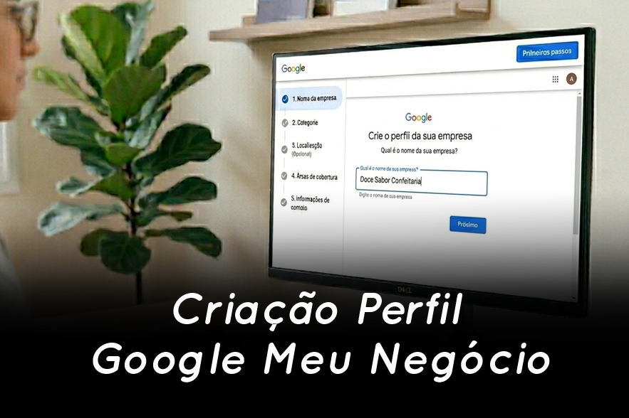 Tela de criação de Perfil da Empresa no Google